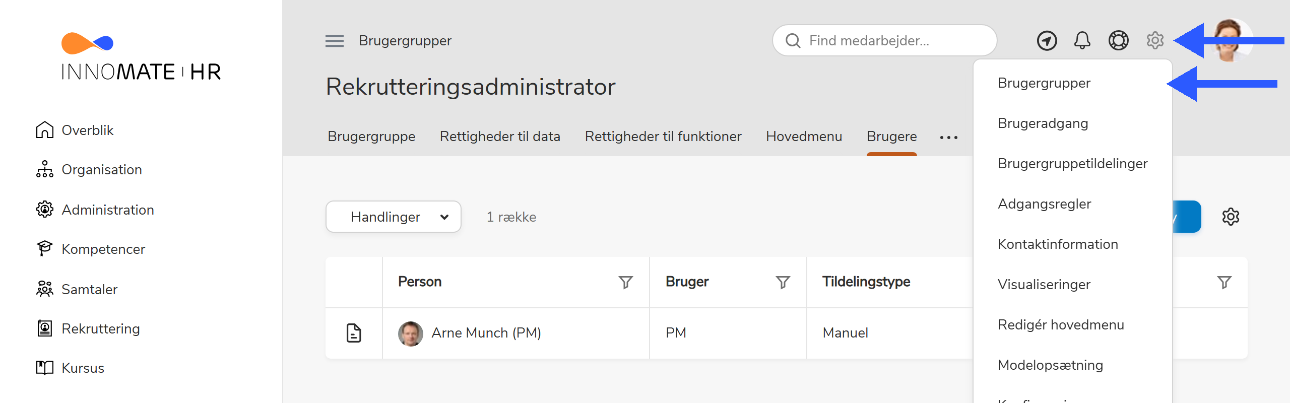 Brugergruppen Rekrutteringsadministartor